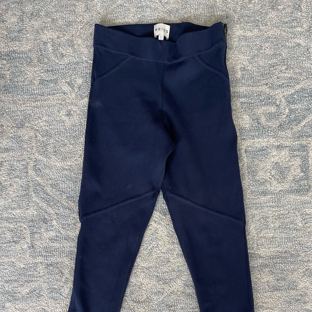 REISS thick navy blue leggings